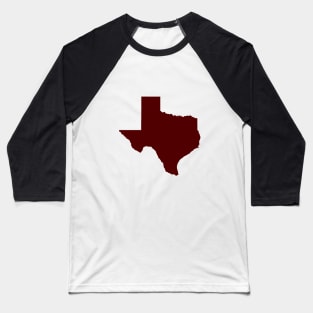 Maroon Texas Baseball T-Shirt